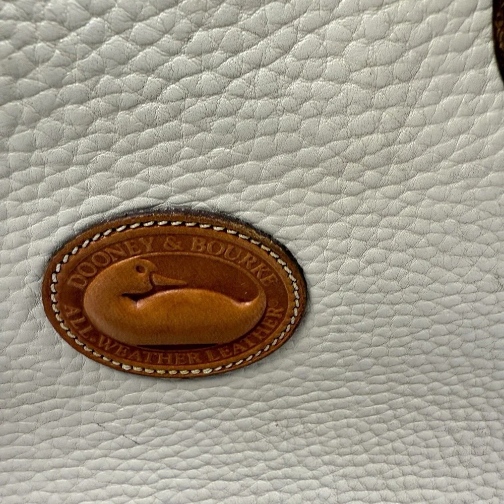 Vintage Dooney & Bourke Bag Tan Brown Pebbled Leather Purse Hand Shoulder Bag